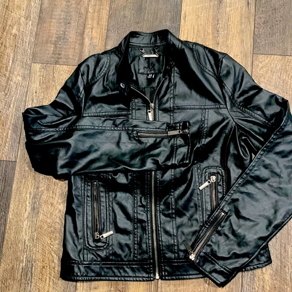 Leather style jacket /biker jacket - Picture 1 of 4